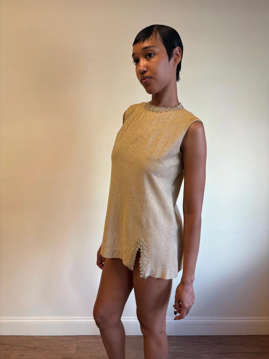 1960s Lurex Minidress product image