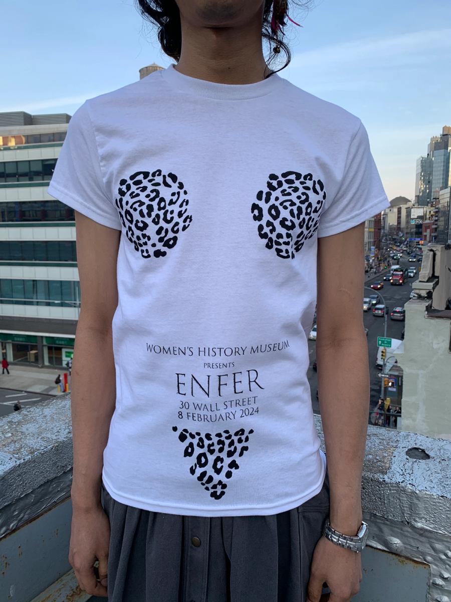 "Enfer" Anatomical Leopard Print T-shirt - Small