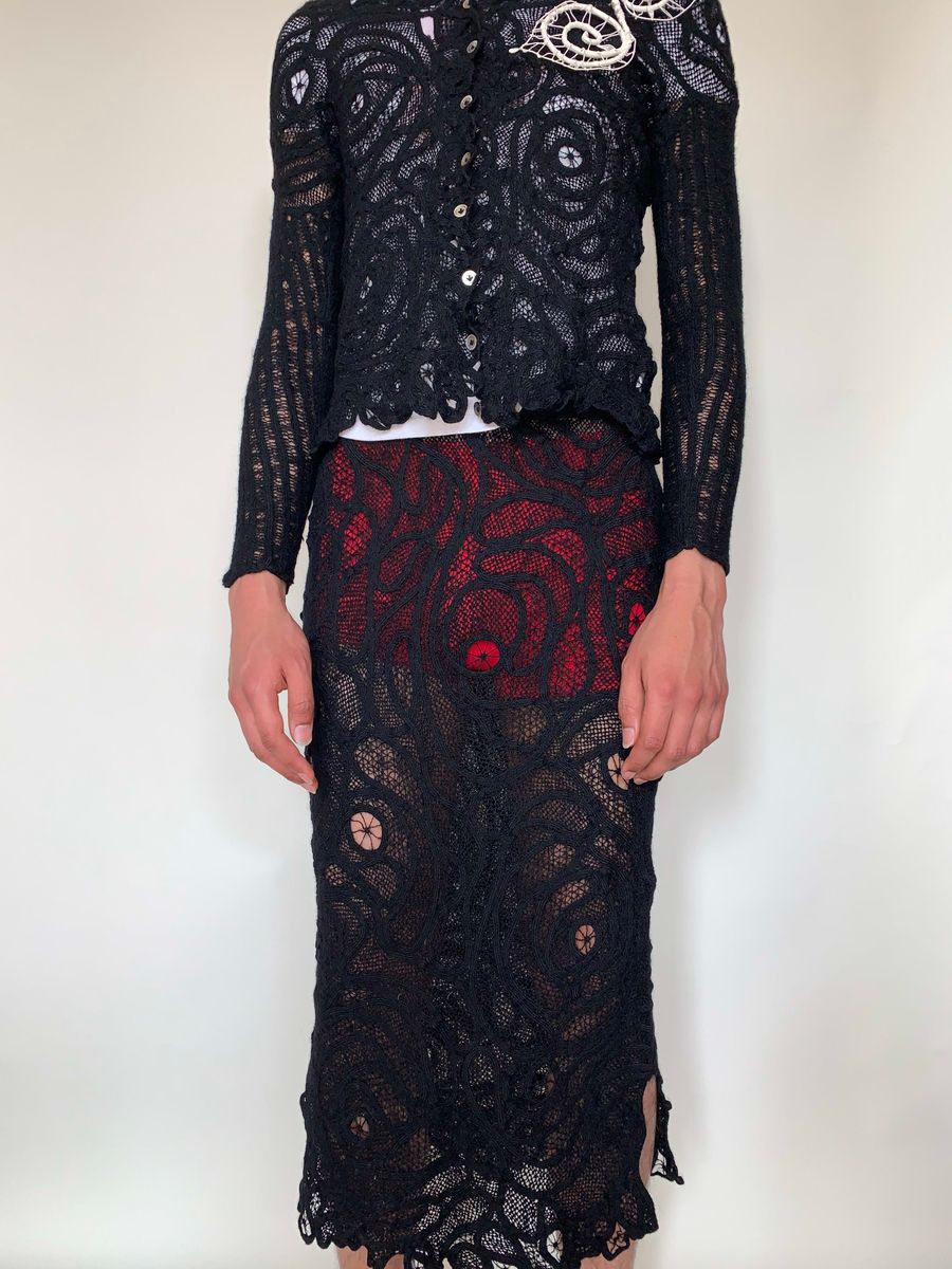 Vintage Issey Miyake Knit "Battenburg" Lace Set product image