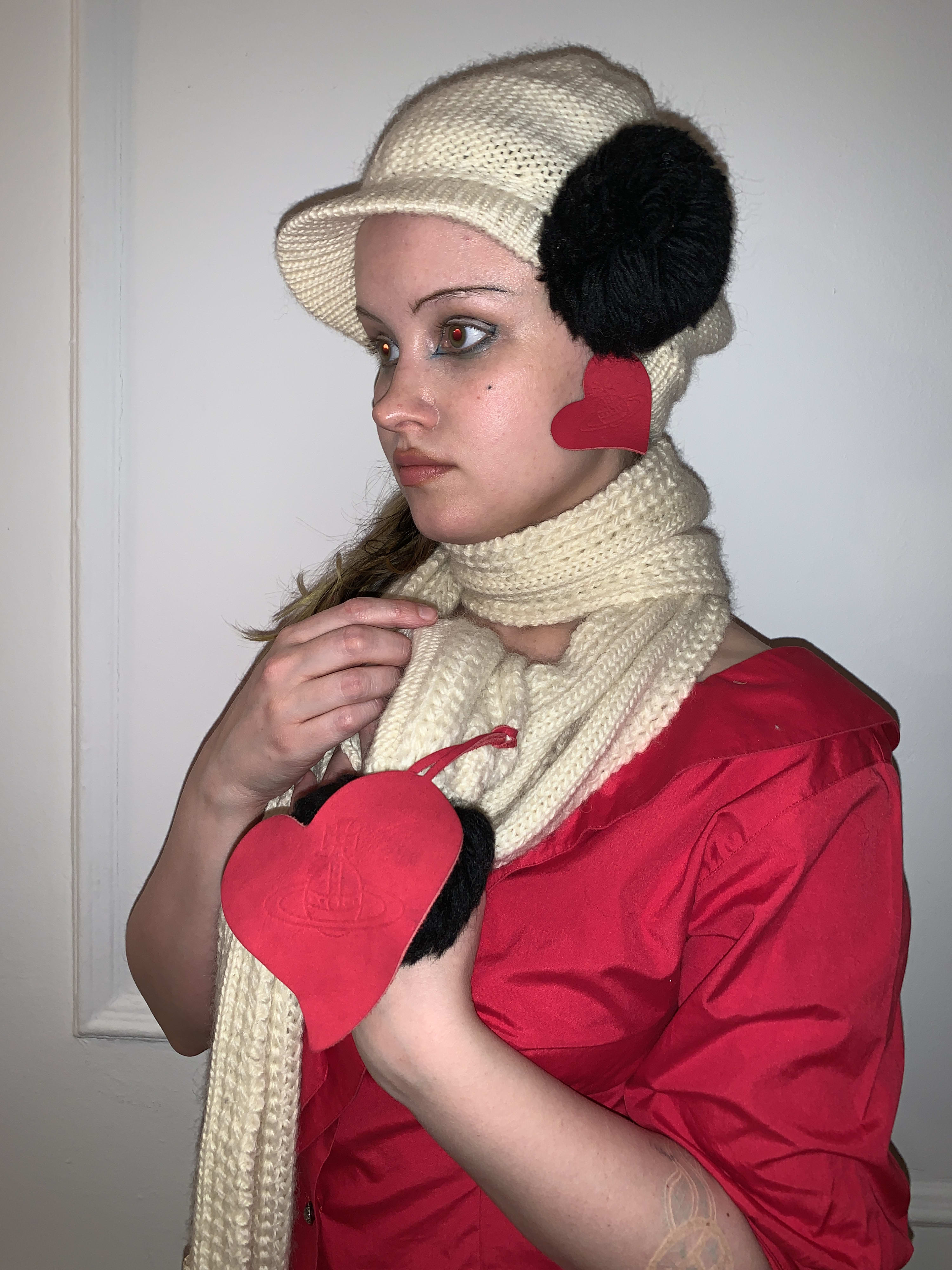 Vivienne Westwood Heart Bubble Hat and Scarf Set