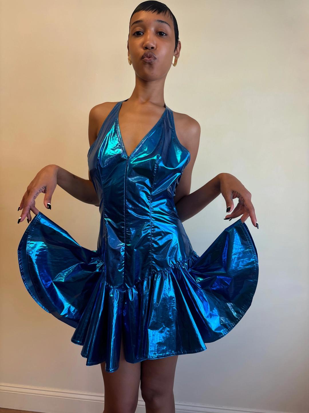 80s Yvan & Marzia Electric Blue Dress 80s Yvan & Marzia Electric Blue Dress