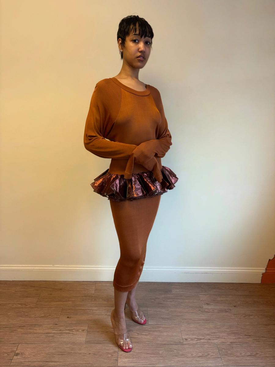 80s Chantal Thomass Dress with Flounce Detail product image