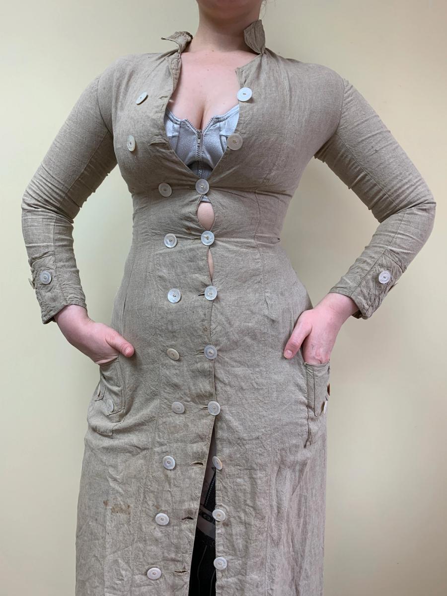 1870s Linen Traveling Duster Dress product image