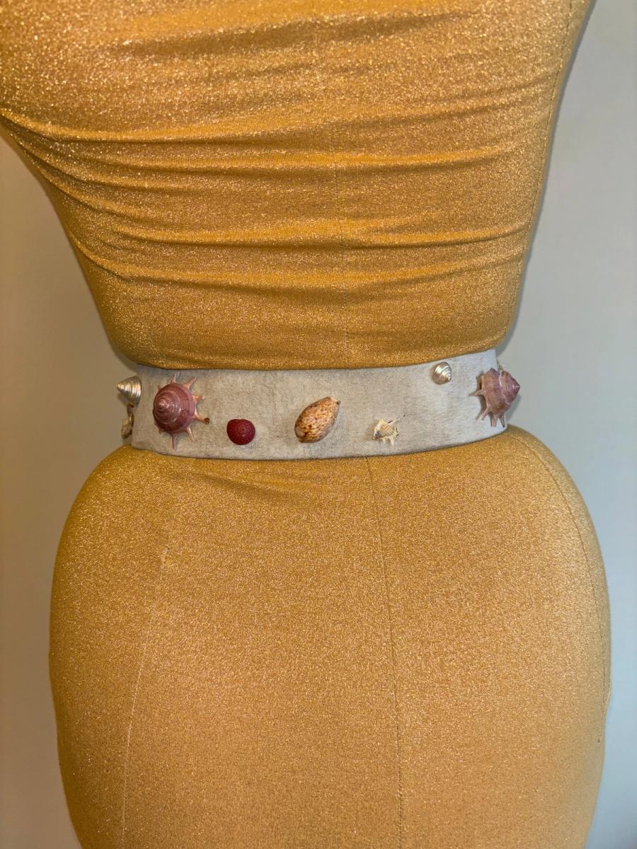 80s Chantal Thomass Suede Shell Belt product image