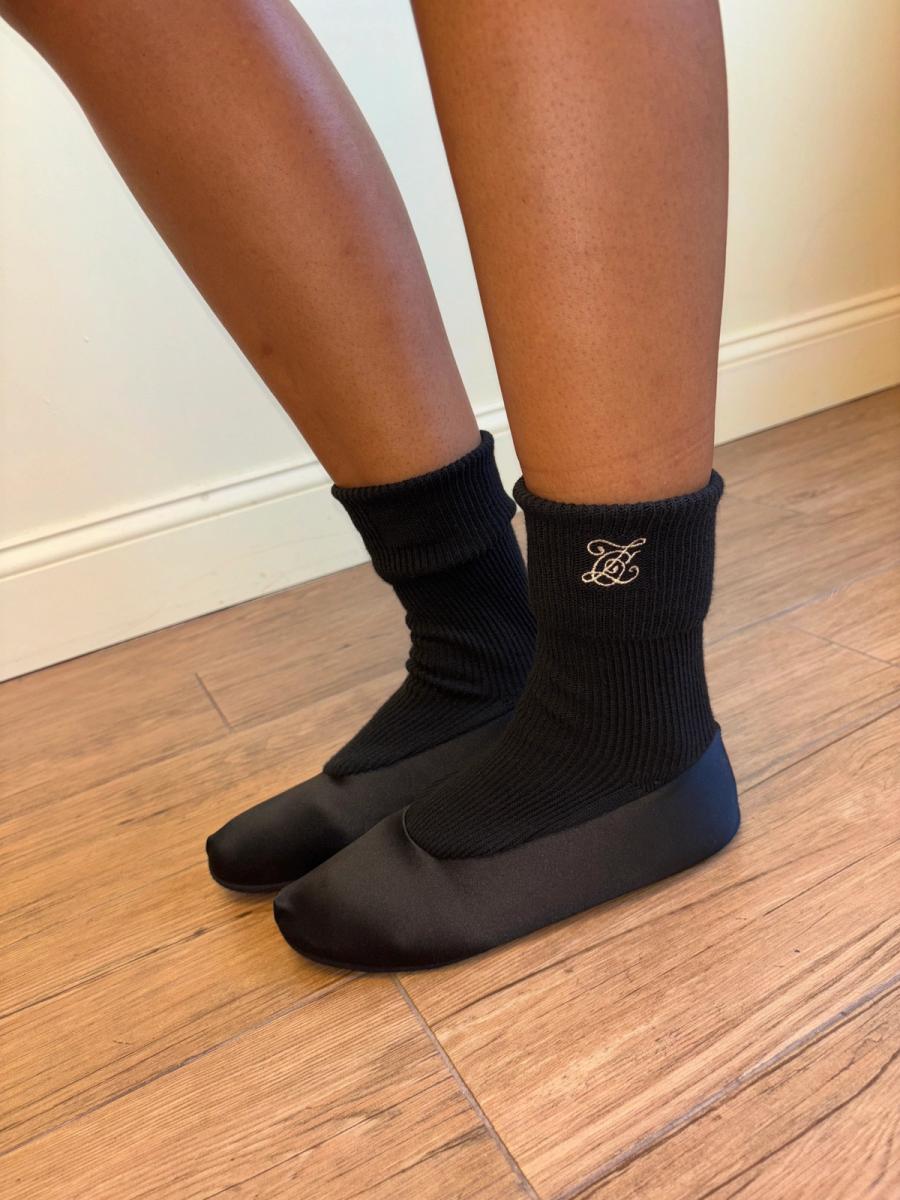 80s Chantal Thomass Built-in Sock Ballet Flats product image