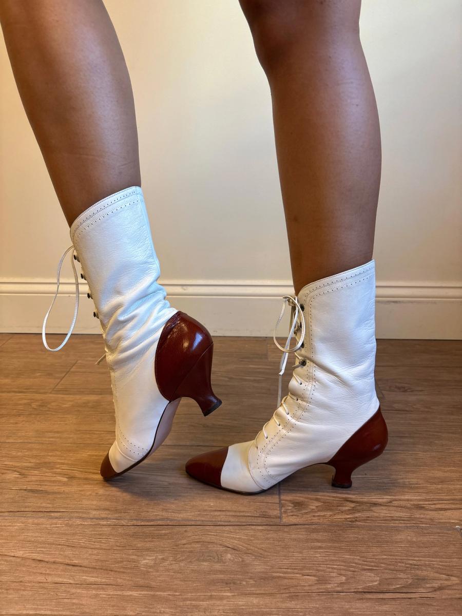 80s Norma Kamali Leather Boots product image