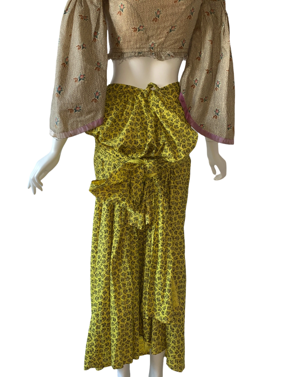 Antique Yellow Calico Skirt product image