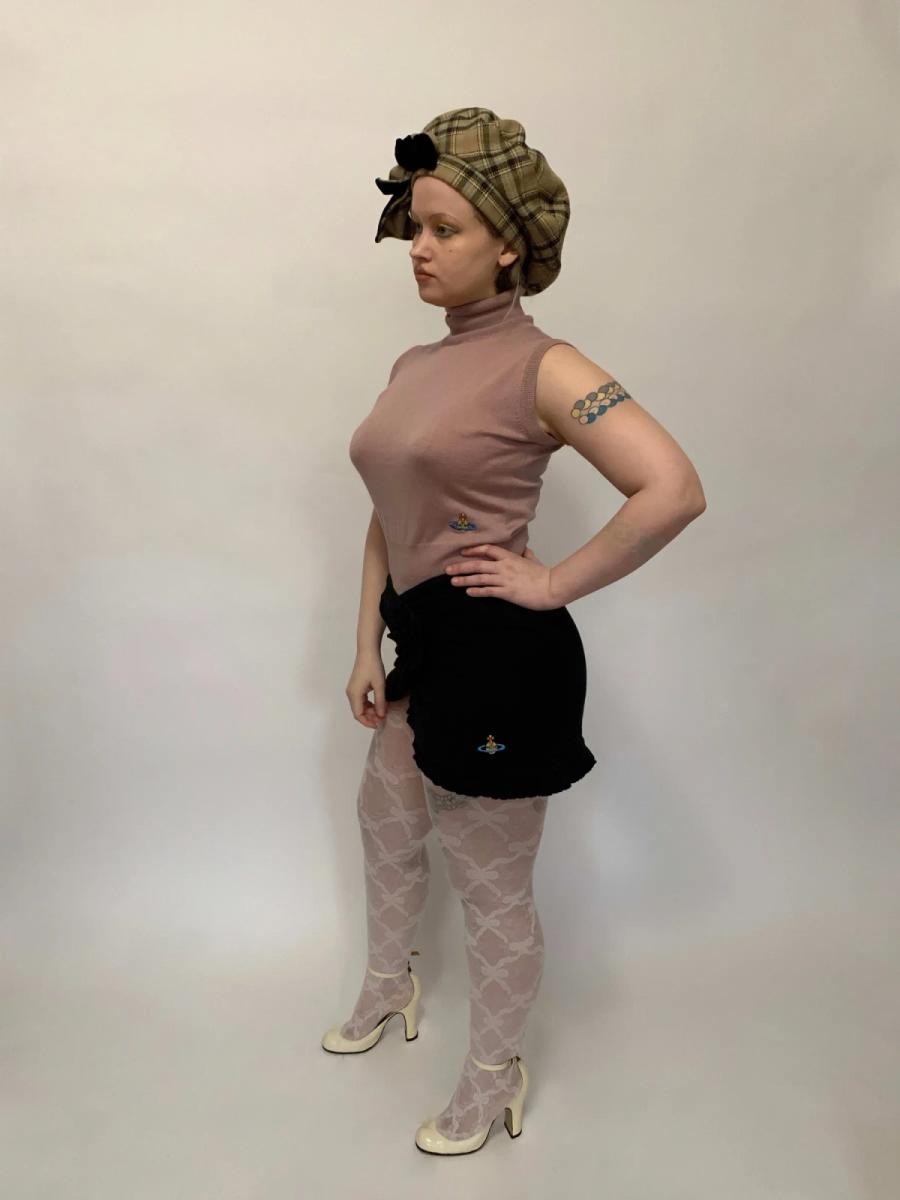 90s Vivienne Westwood Black Pointelle Skirt product image