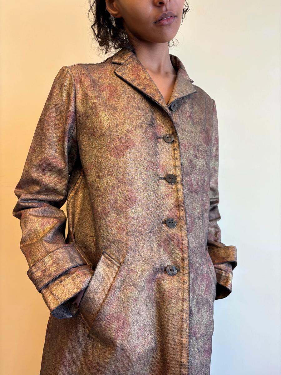 Jane Marple Coated Metallic Rose Trench product image