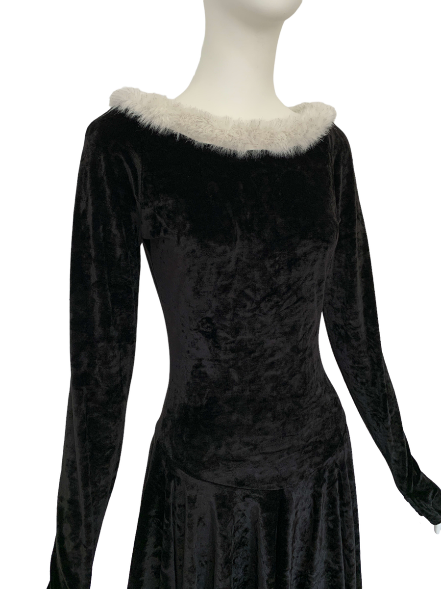 90s Norma Kamali Gloved Velvet Dress product image