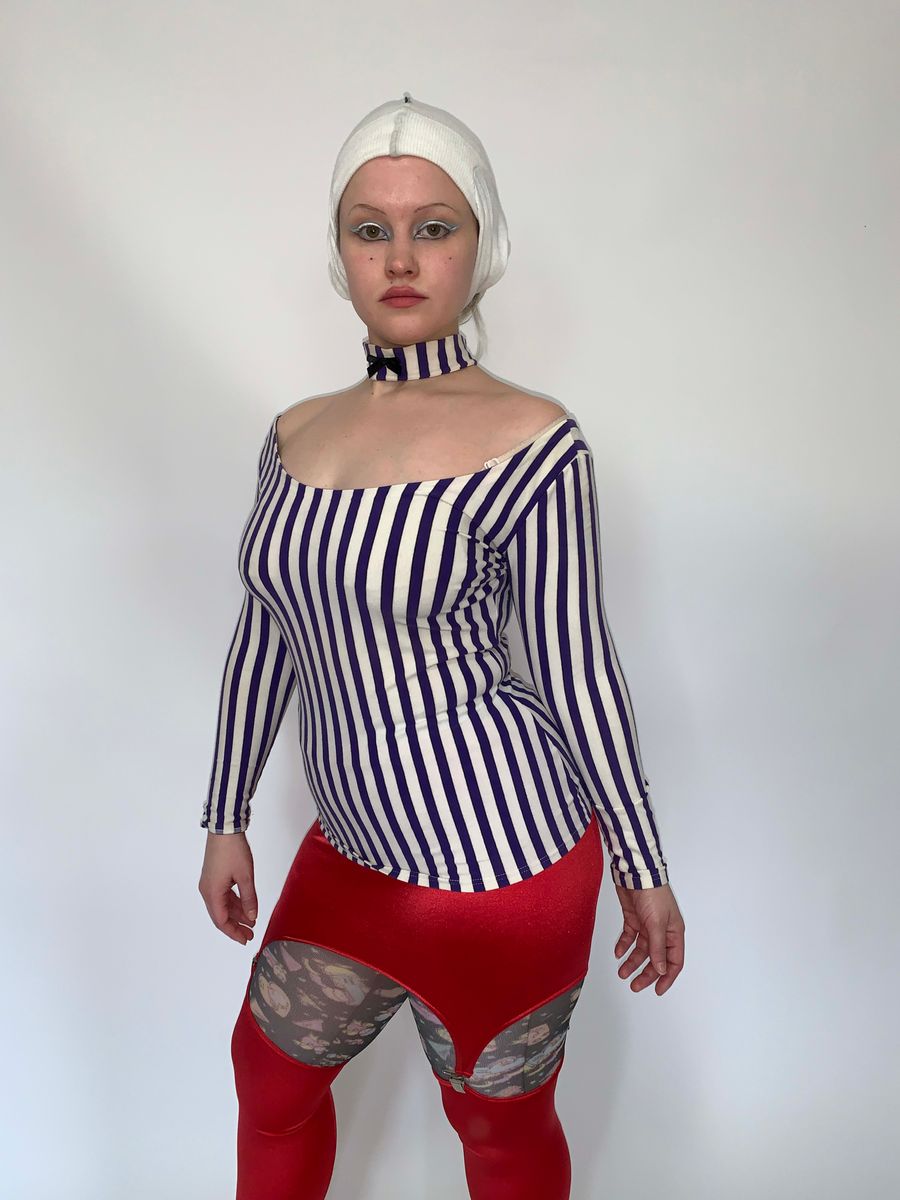 Junior Gaultier 1992 Striped Choker Top product image