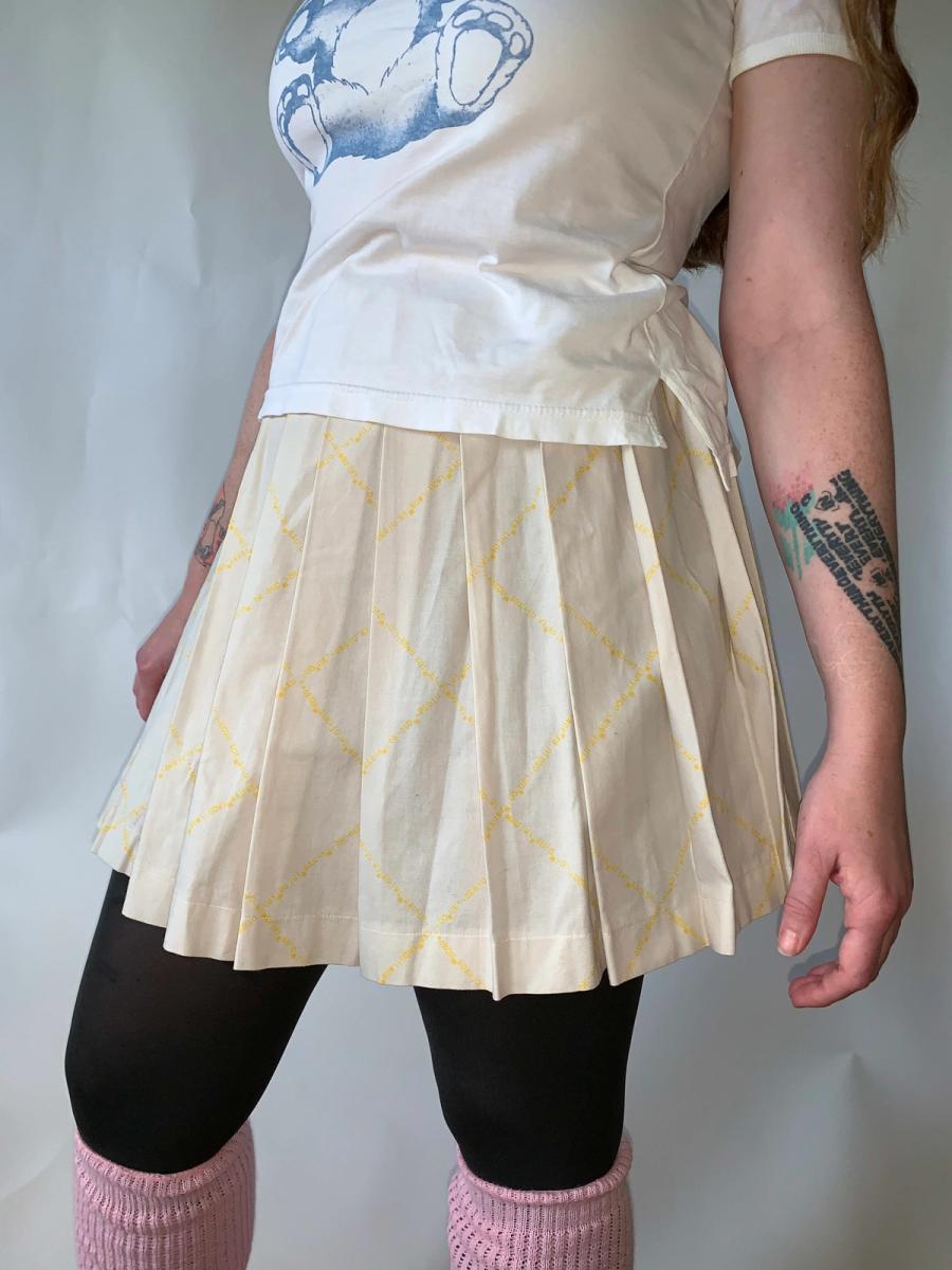 Beauty: Beast Pleated Digital Text Skirt product image