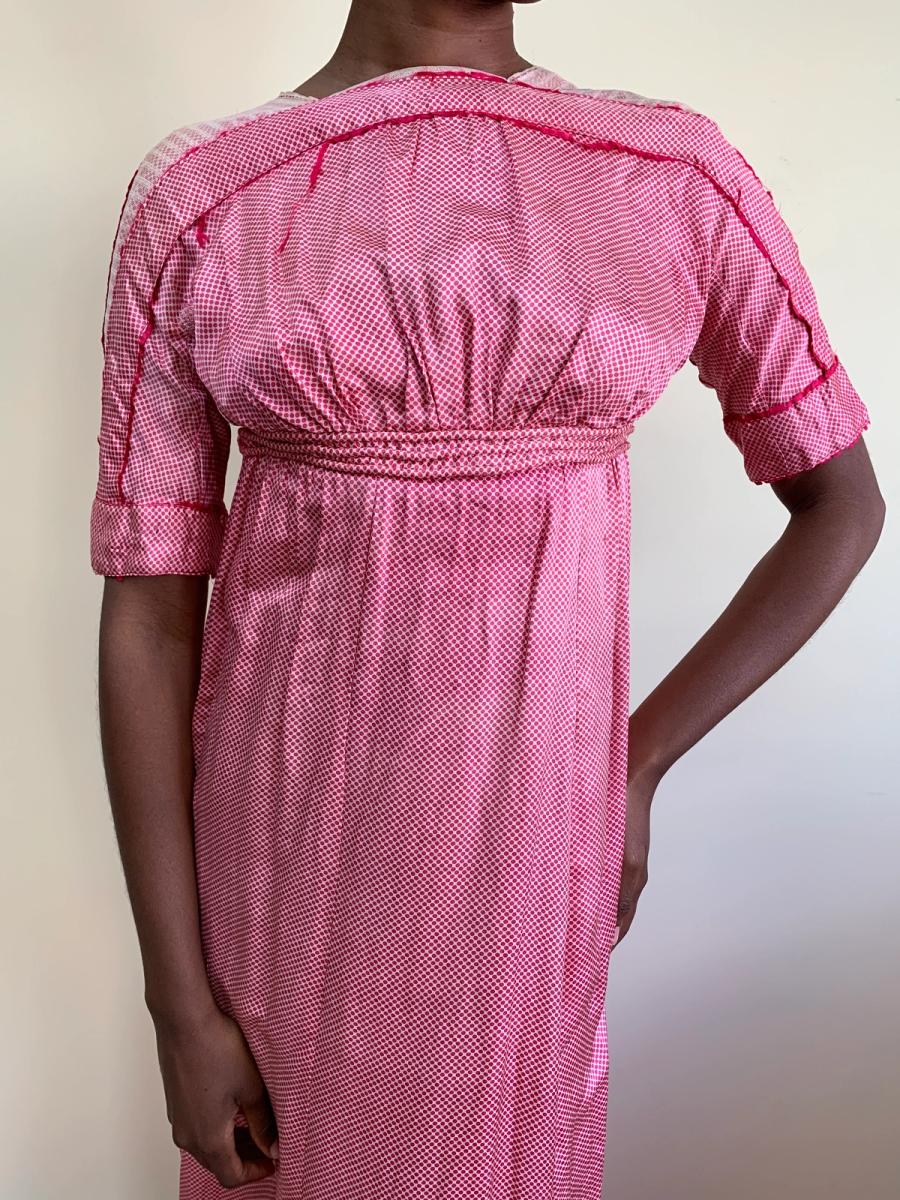 1910 Hot Pink Dotted Dress product image