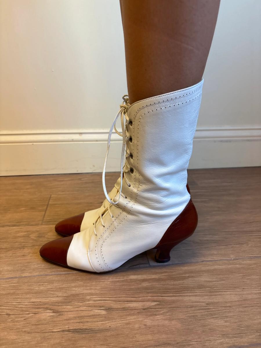 80s Norma Kamali Leather Boots product image