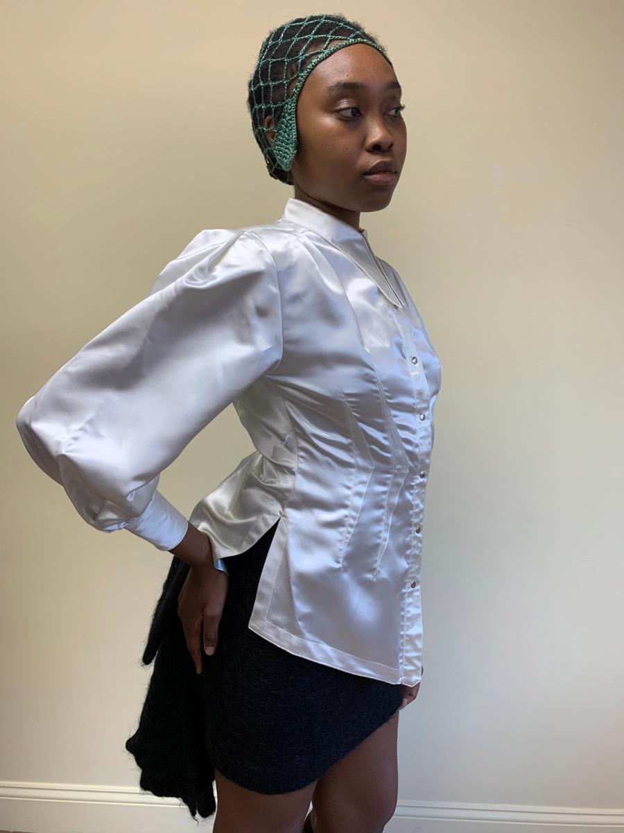 1980s Thierry Mugler Satin Blouse product image