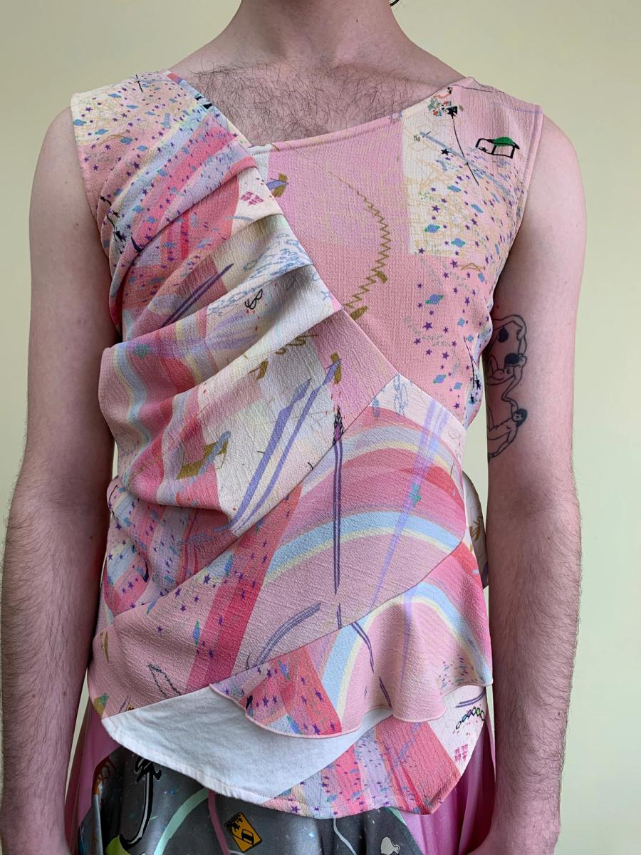 Hisui Pink Abstract Blouse product image