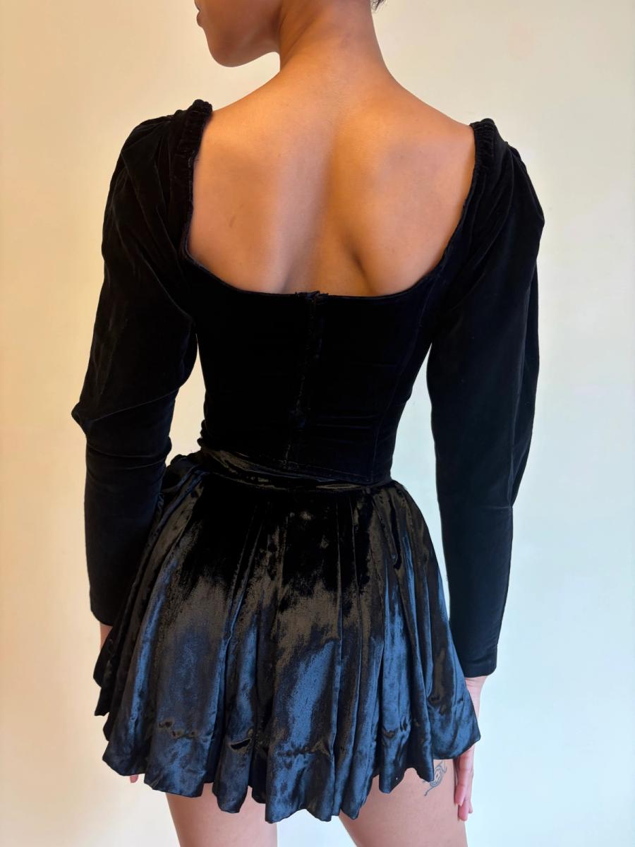 Vivienne Westwood Gold Label Panne Velvet Pleated Miniskirt product image