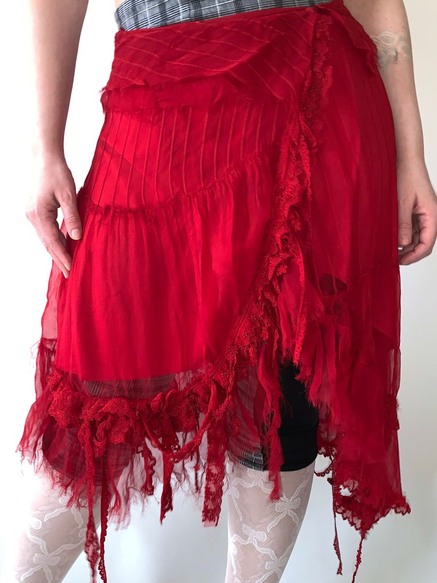 sunaokuwahara Asymmetrical Chiffon Skirt product image