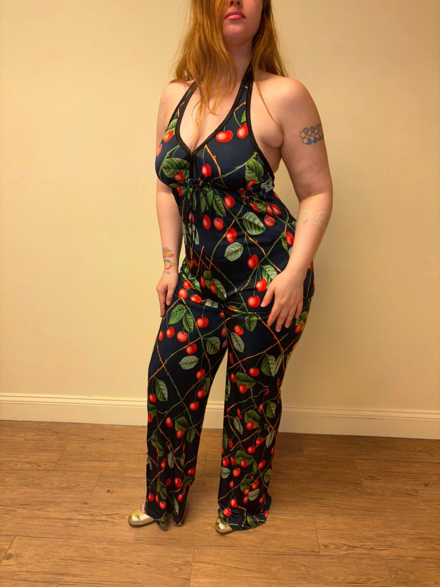 Galliano 30's Inspired Cherry Jumpsuit product image
