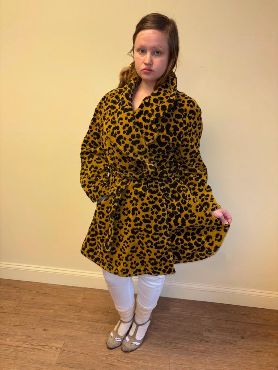 90s Chantal Thomass Leopard Print Robe Coat  product image