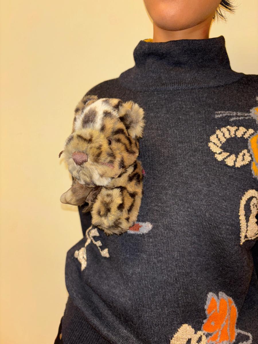 Wonderful World Cheetah Teddy Brooch product image