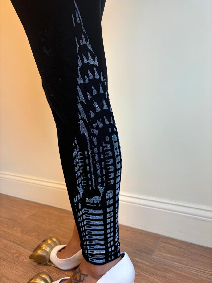 Rat and Chrysler Black Velvet Leggings product image