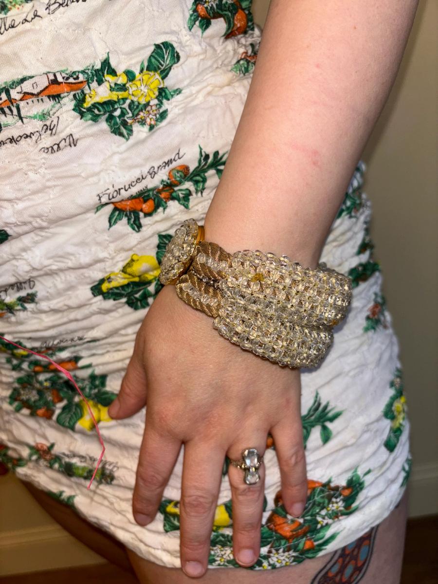 1960s Glass Bead and Rope Bracelet product image