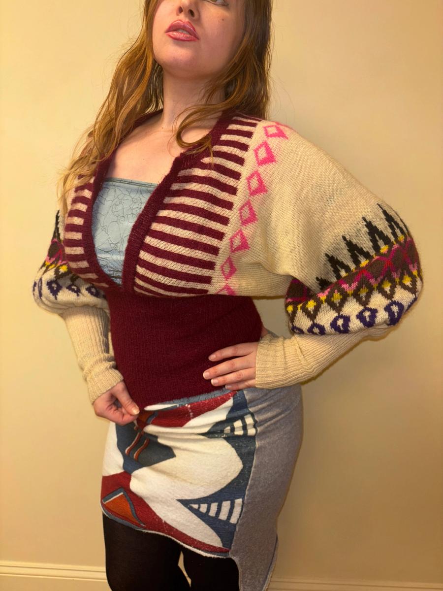 80s Kansai Yamamoto Balloon Sleeve Knit Sweater product image