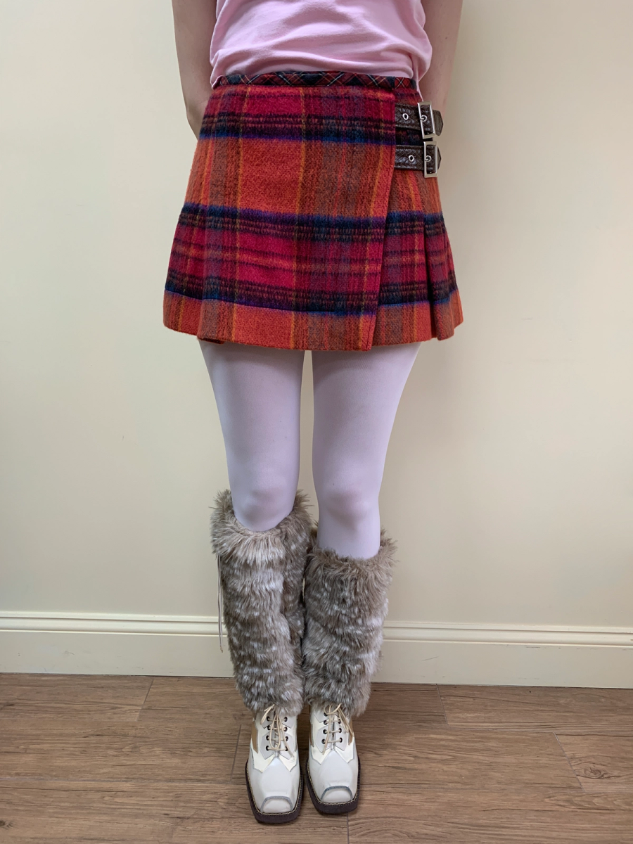 Vivienne Westwood Orange Tartan Skirt product image