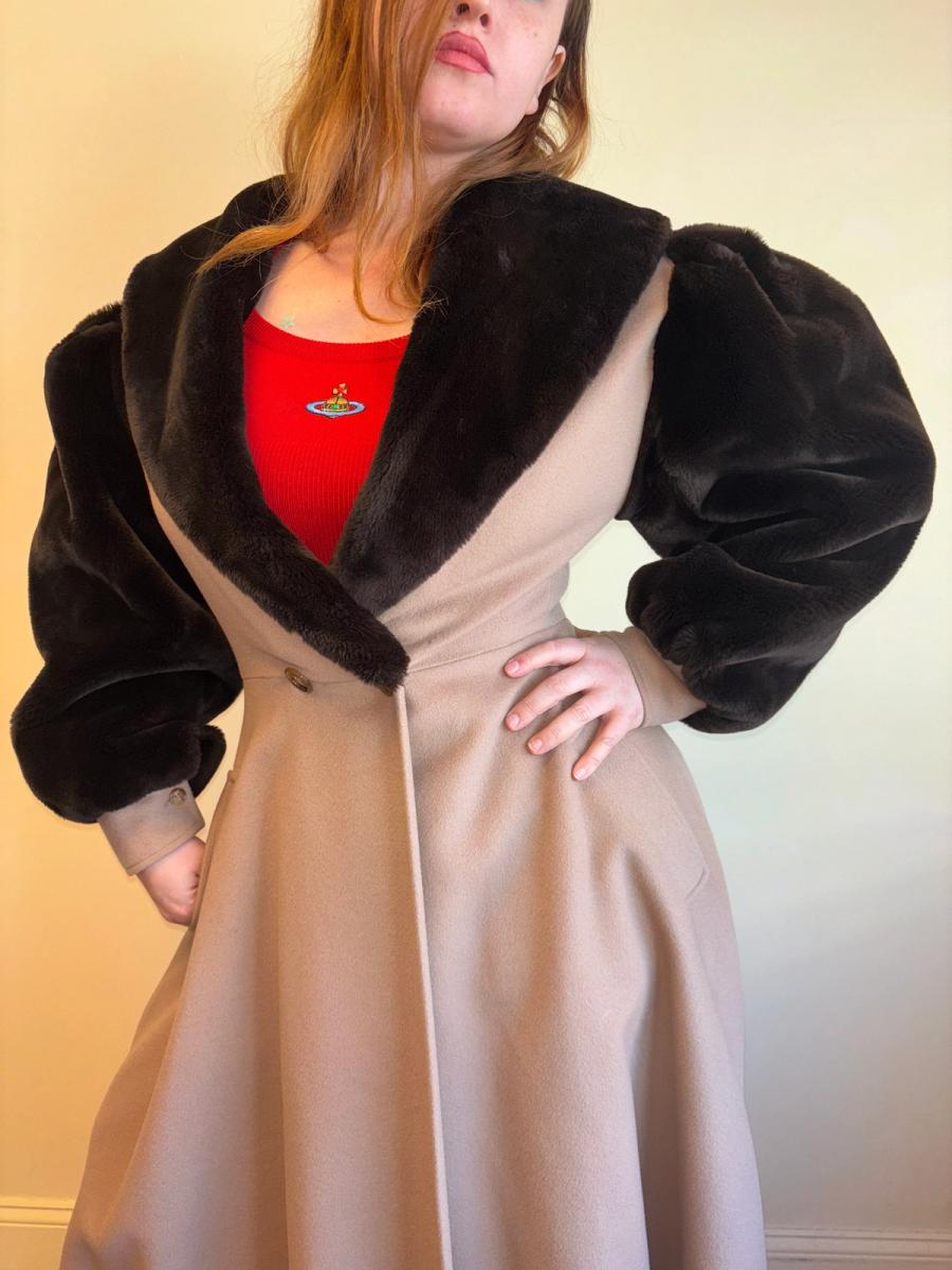 Angelo Tarlazzi Plush Accent Swing Coat  product image