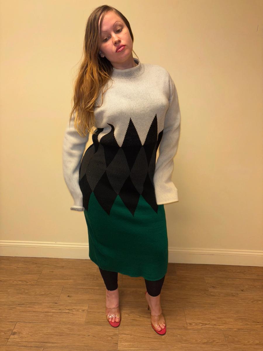 1980s Gaultier Gibo Jagged Knit Dress product image