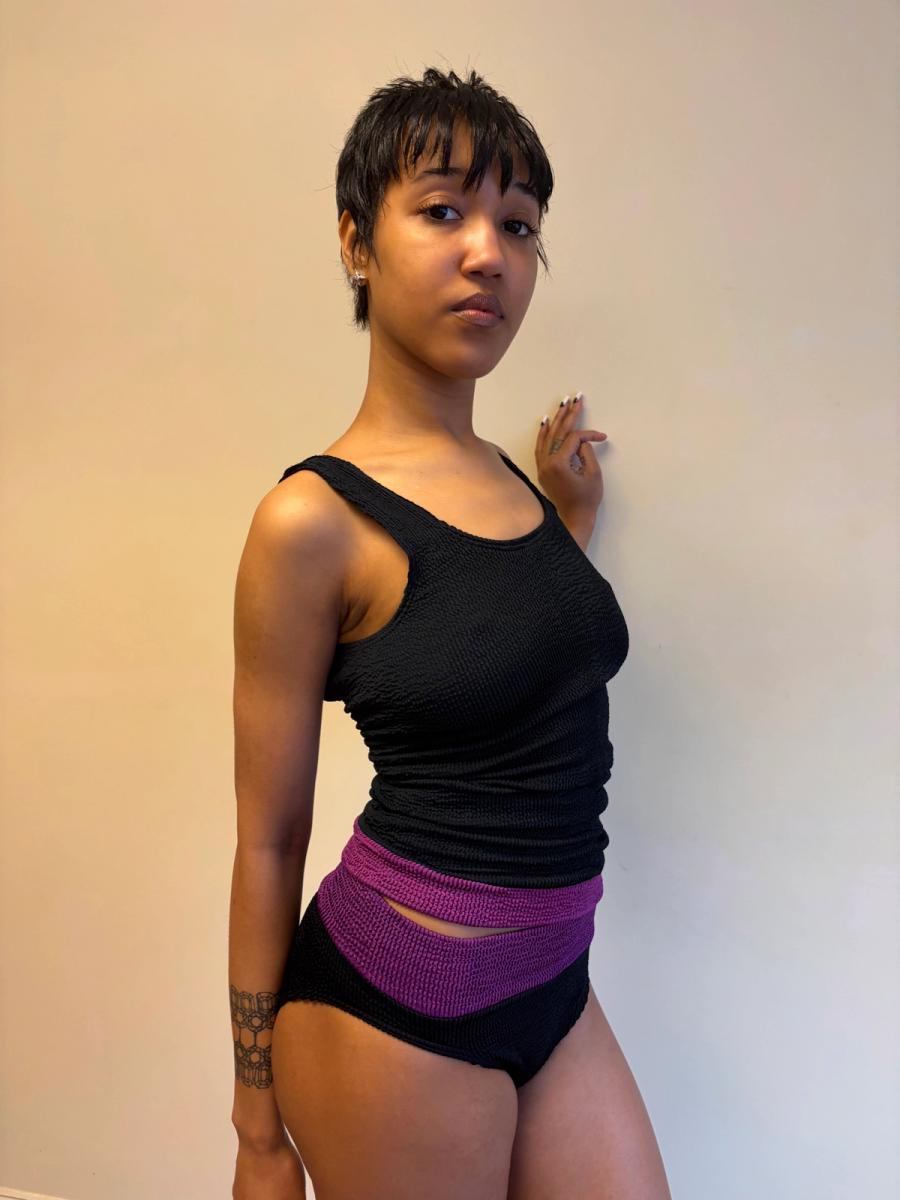 80s Liza Bruce Navy & Fuchsia Set product image