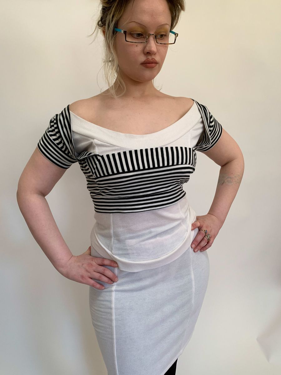 80s Pam Hogg Striped Top product image