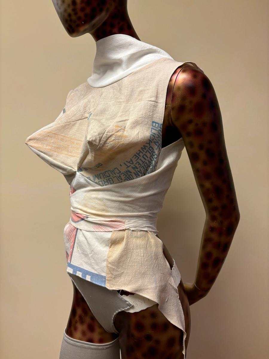 Feedsack Bullet Bra Wrapping Top - Calcium product image