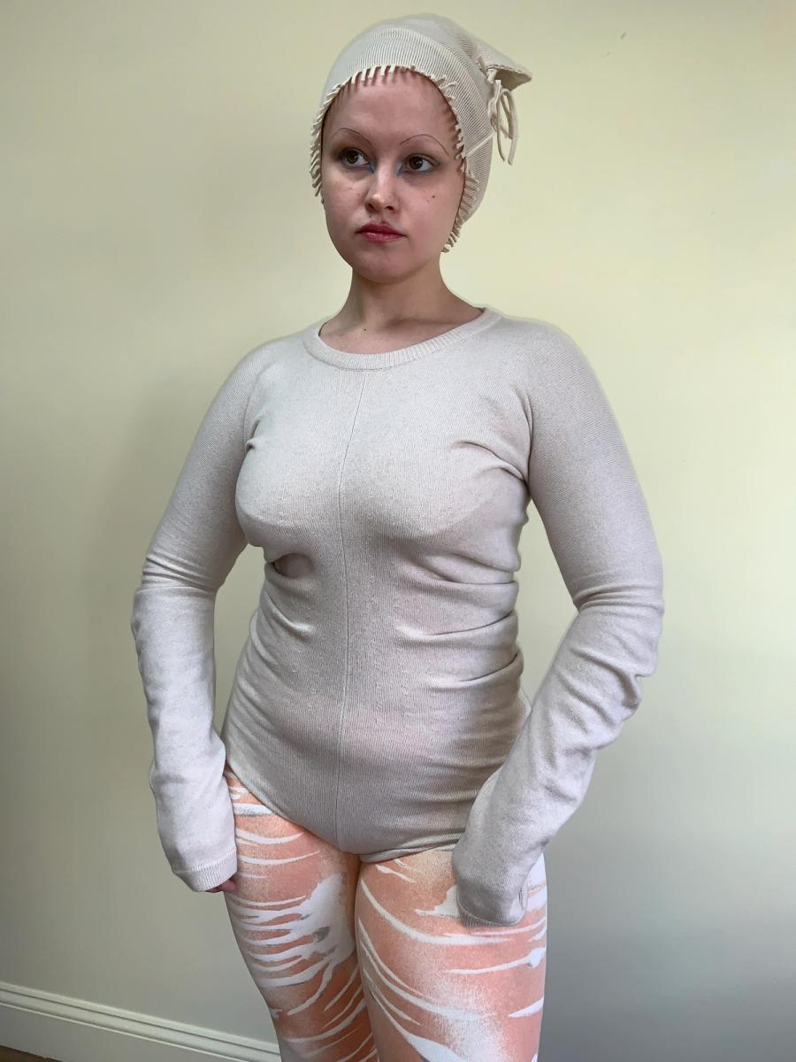 2000s Margiela Scrunched Knit Leotard product image