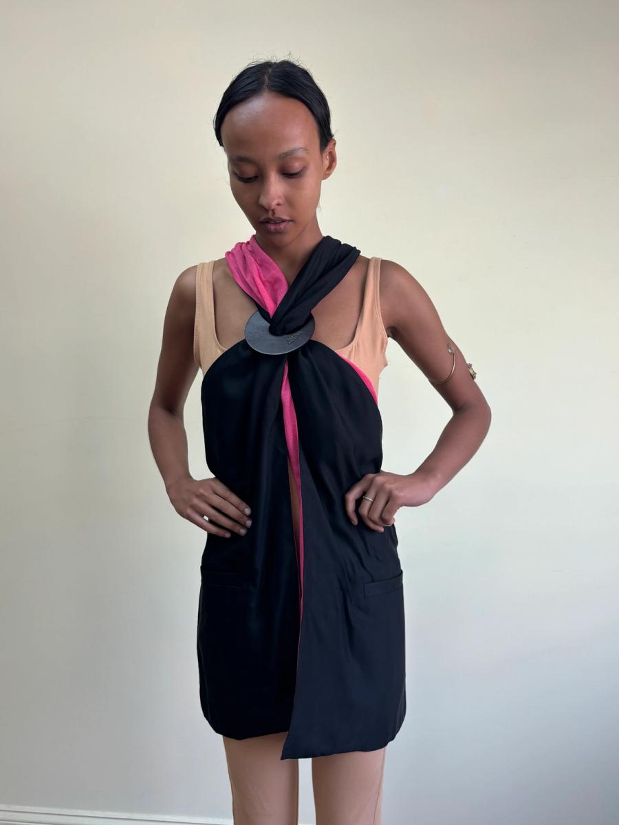 Jean-Paul Gaultier Suiting Halter With Hot Pink Lining product image