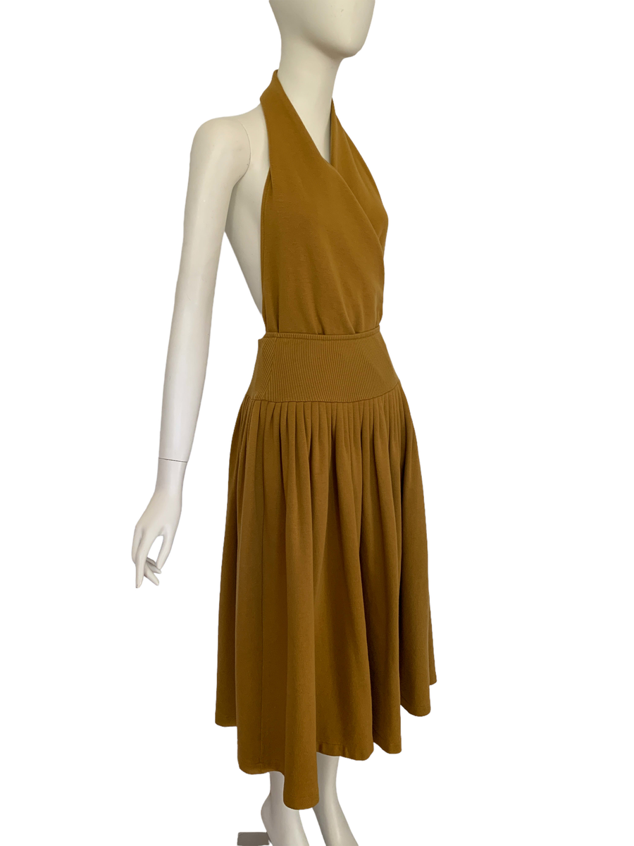 80s Norma Kamali Ochre 3 Piece Dress product image