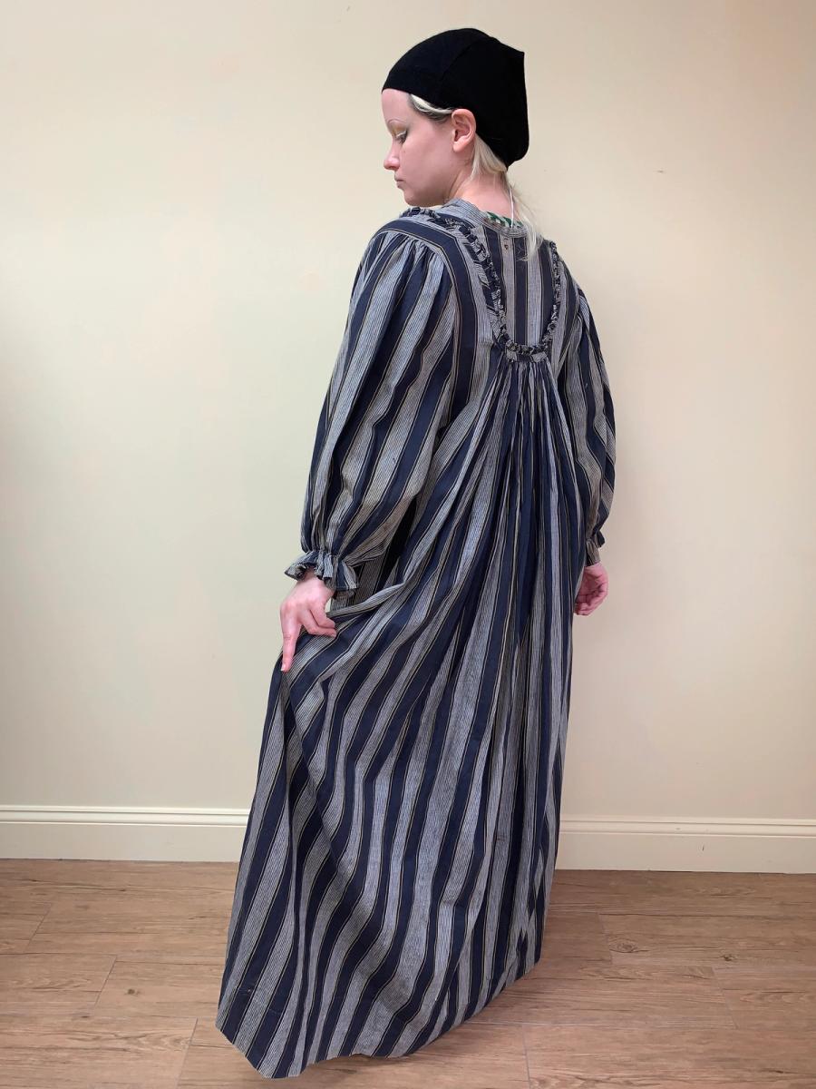 Antique Victorian Striped Wrapper Gown product image