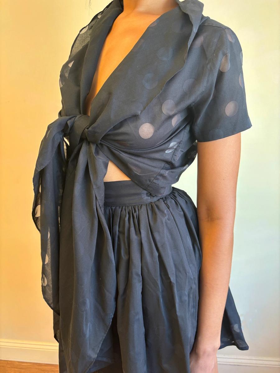 90s Chantal Thomass Polka Dot Voile Set product image