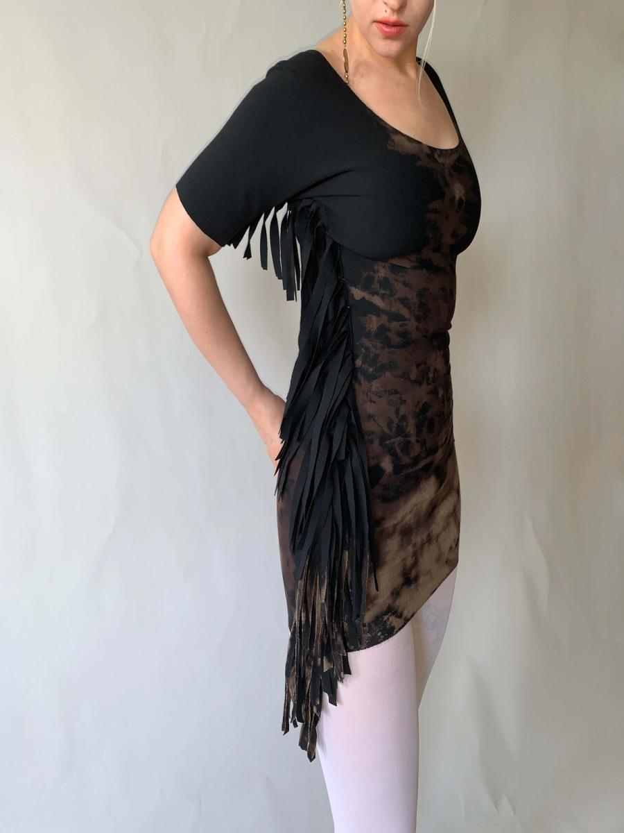 90s Avant-garde Fringe Tunic product image