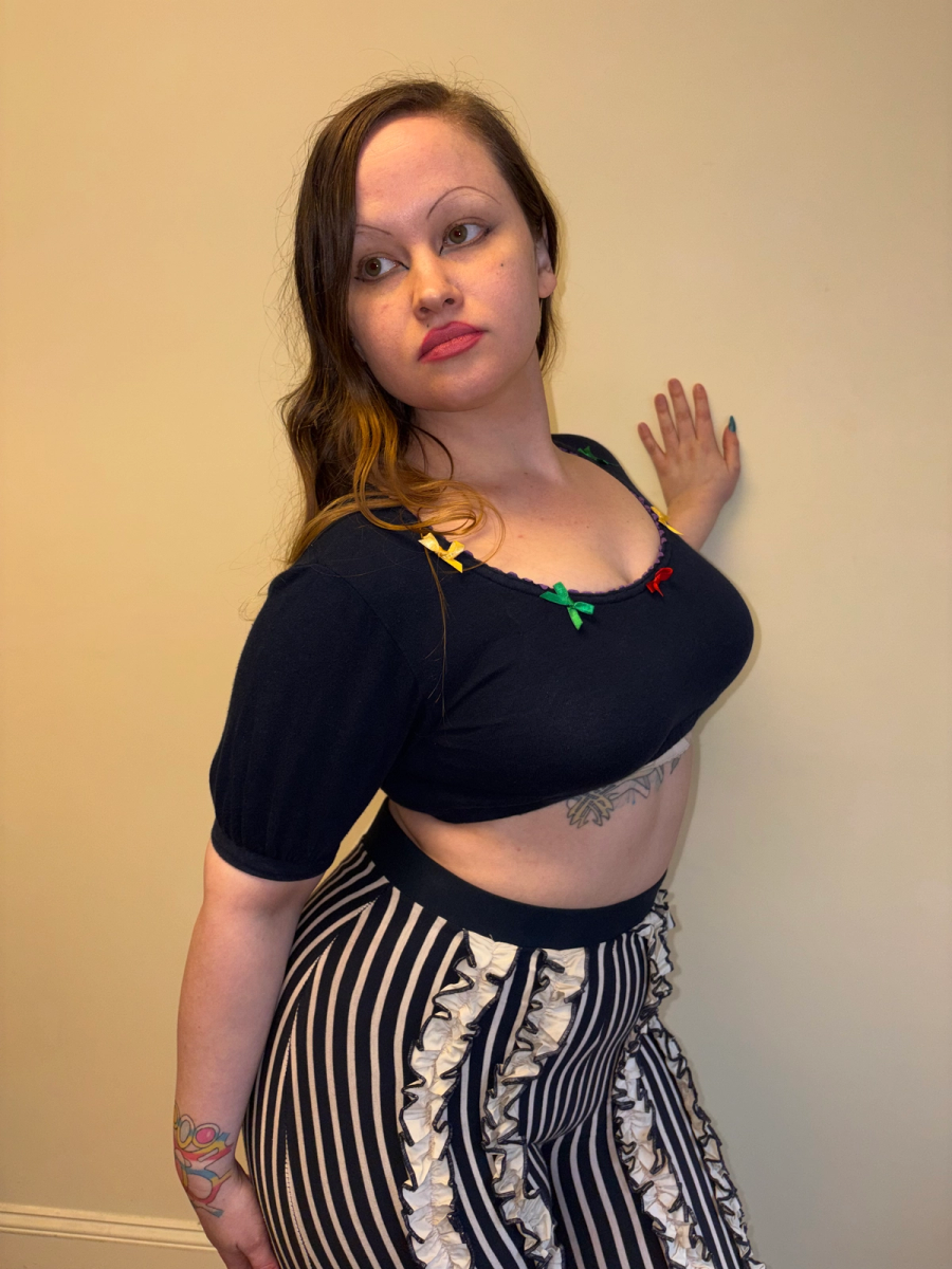 80s Lolita Lempicka Bow Crop Top product image