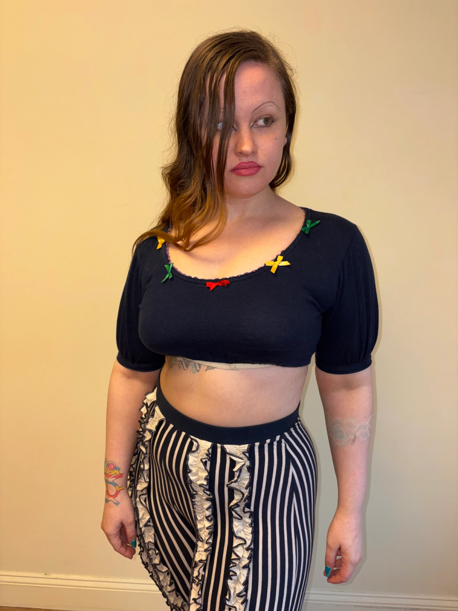 80s Lolita Lempicka Bow Crop Top product image