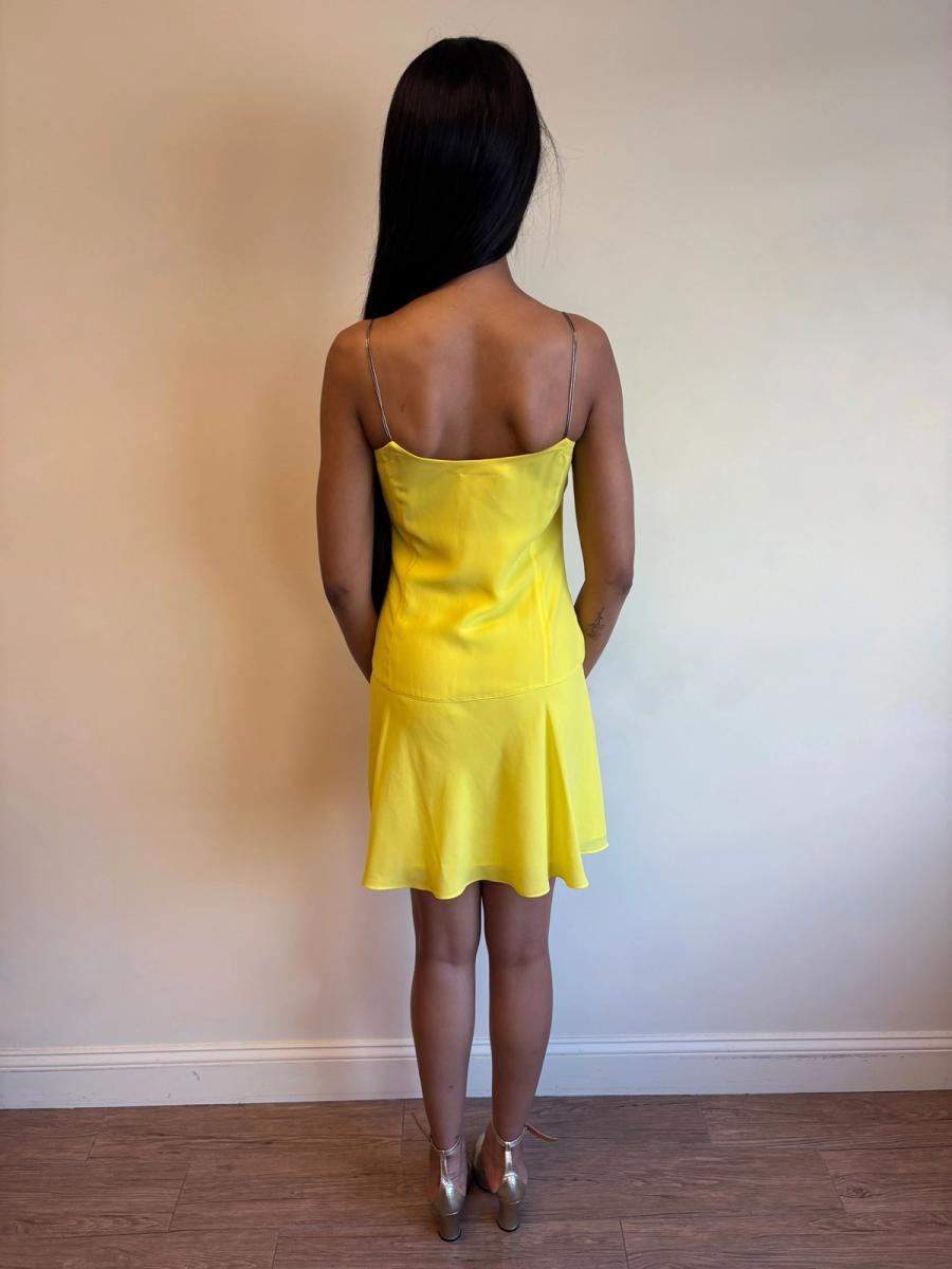 Vintage La Perla Yellow Slip Dress with Metal Straps product image