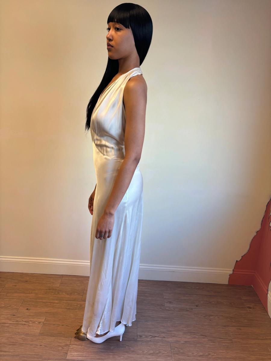 1930s Liquid Satin Jean Harlow Gown  product image