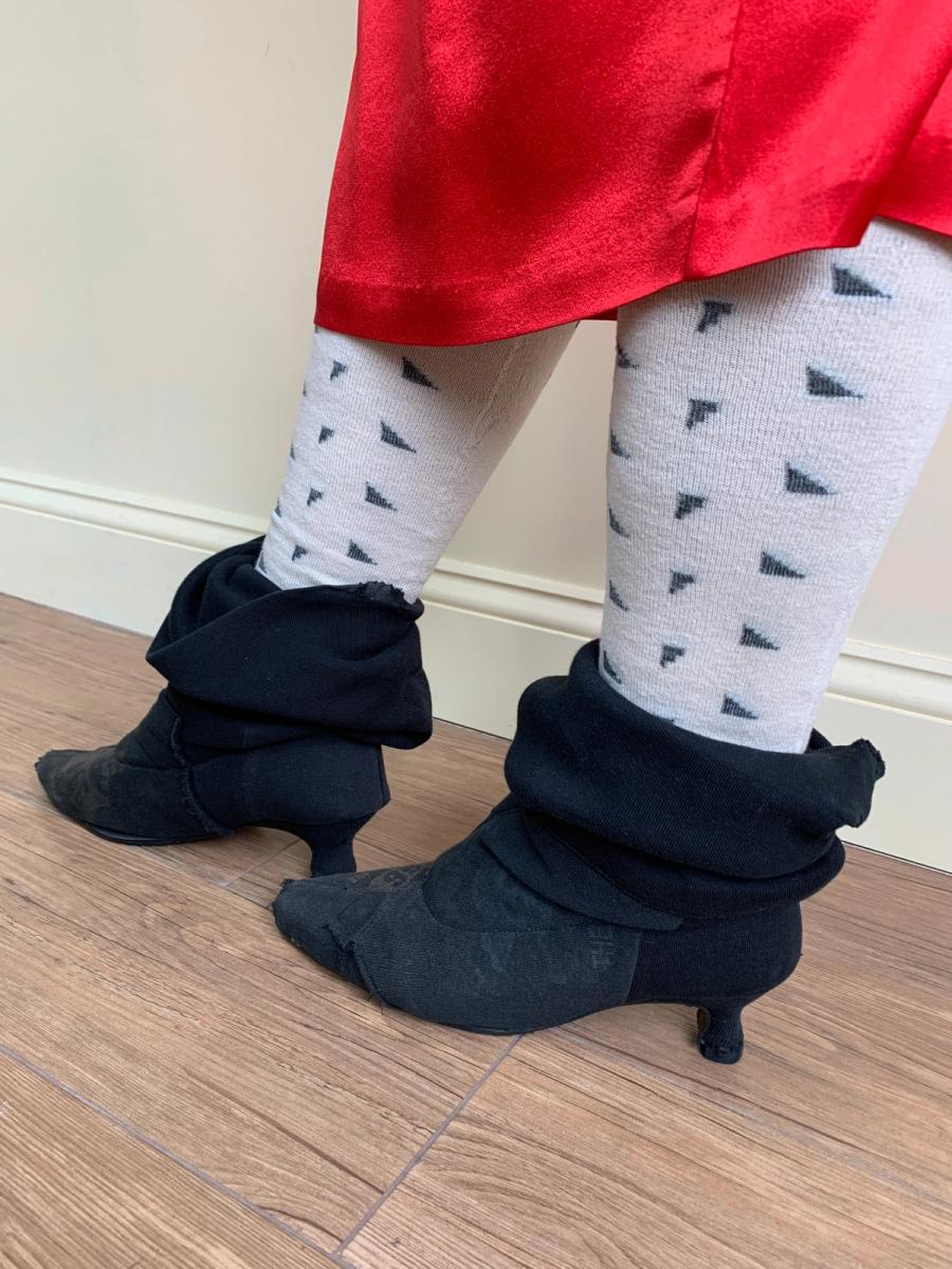 Undercover Patchwork Sweatshirt Heels product image