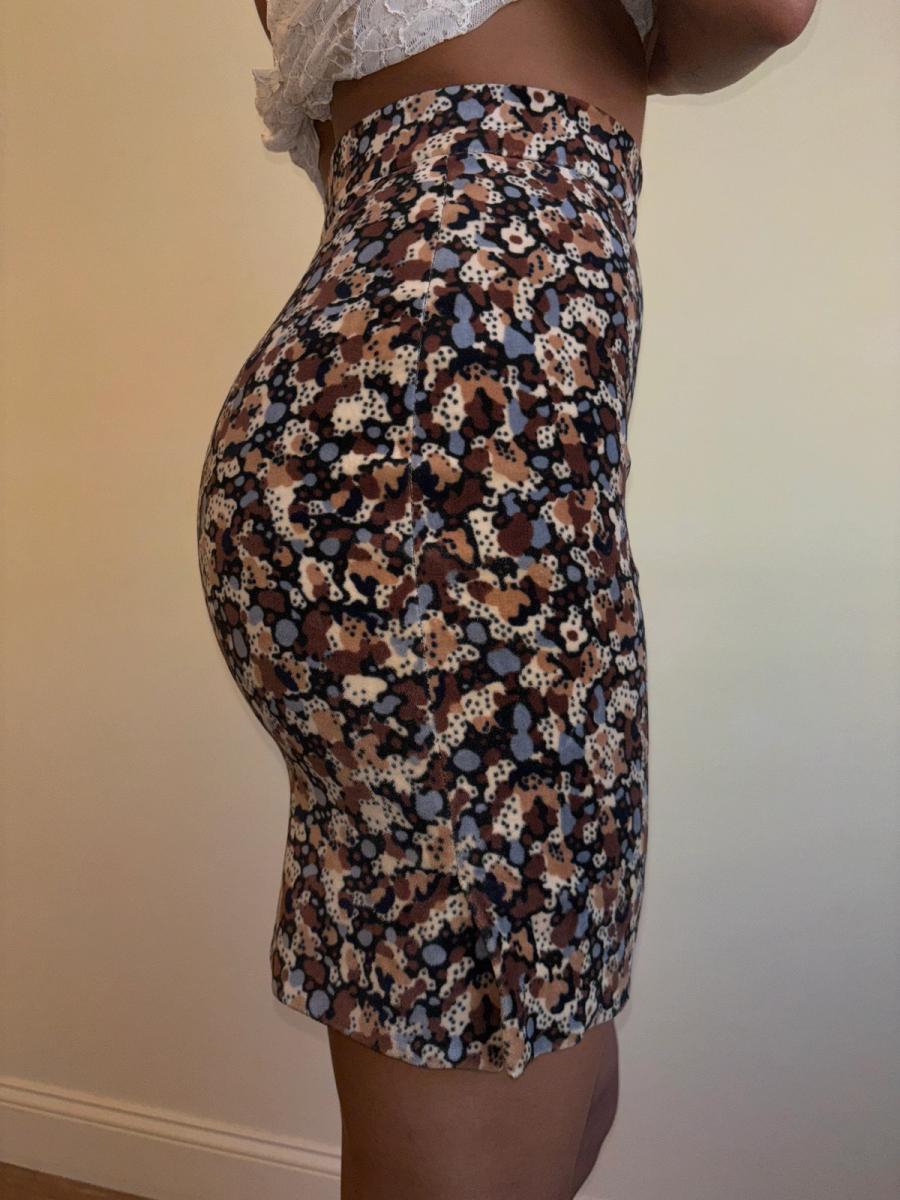 1999 Vivienne Westwood Gold Label Stretch Velour Pencil Skirt product image