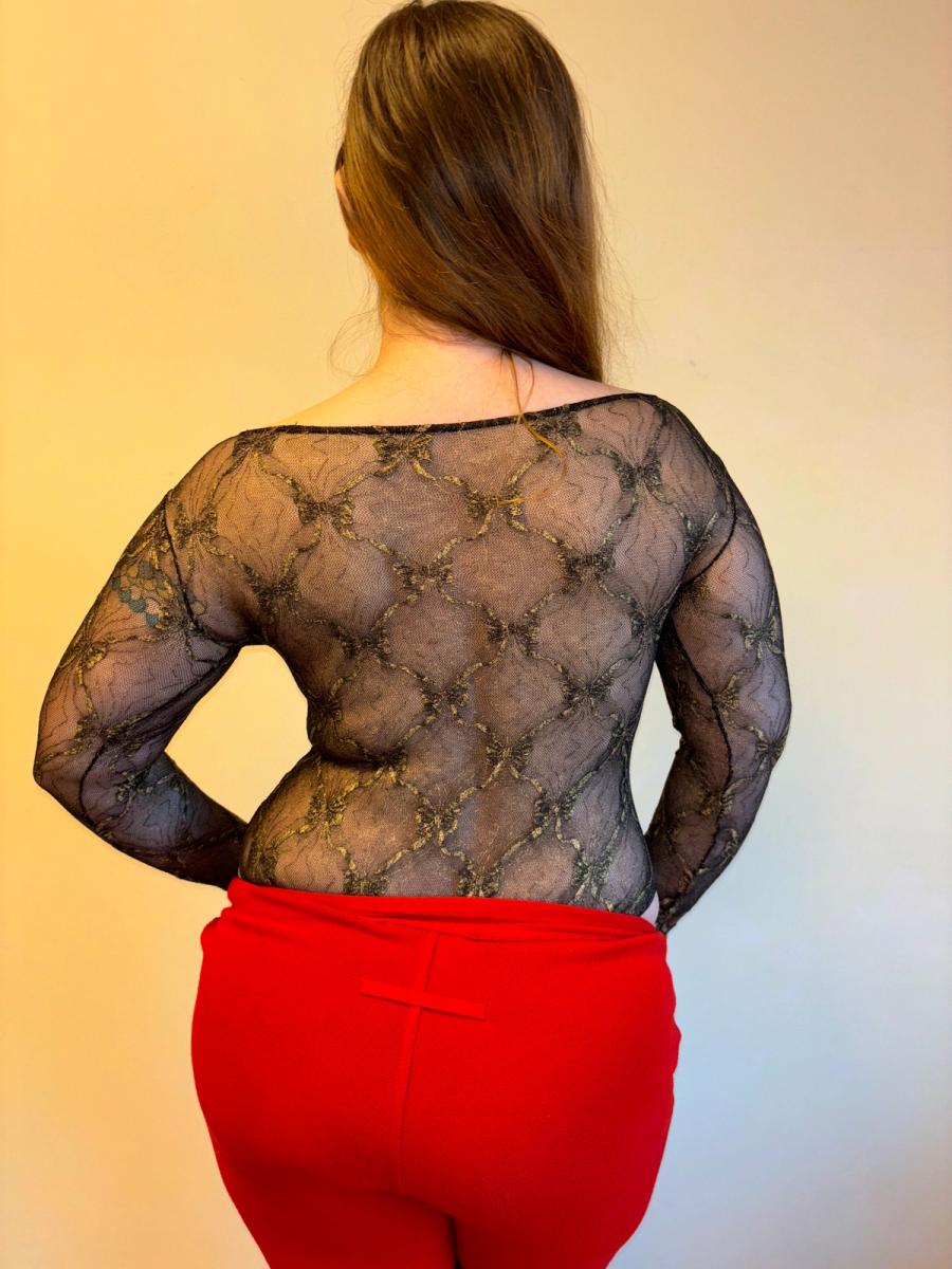 80s Chantal Thomass Moiré Lace Bodysuit with Original Box  product image