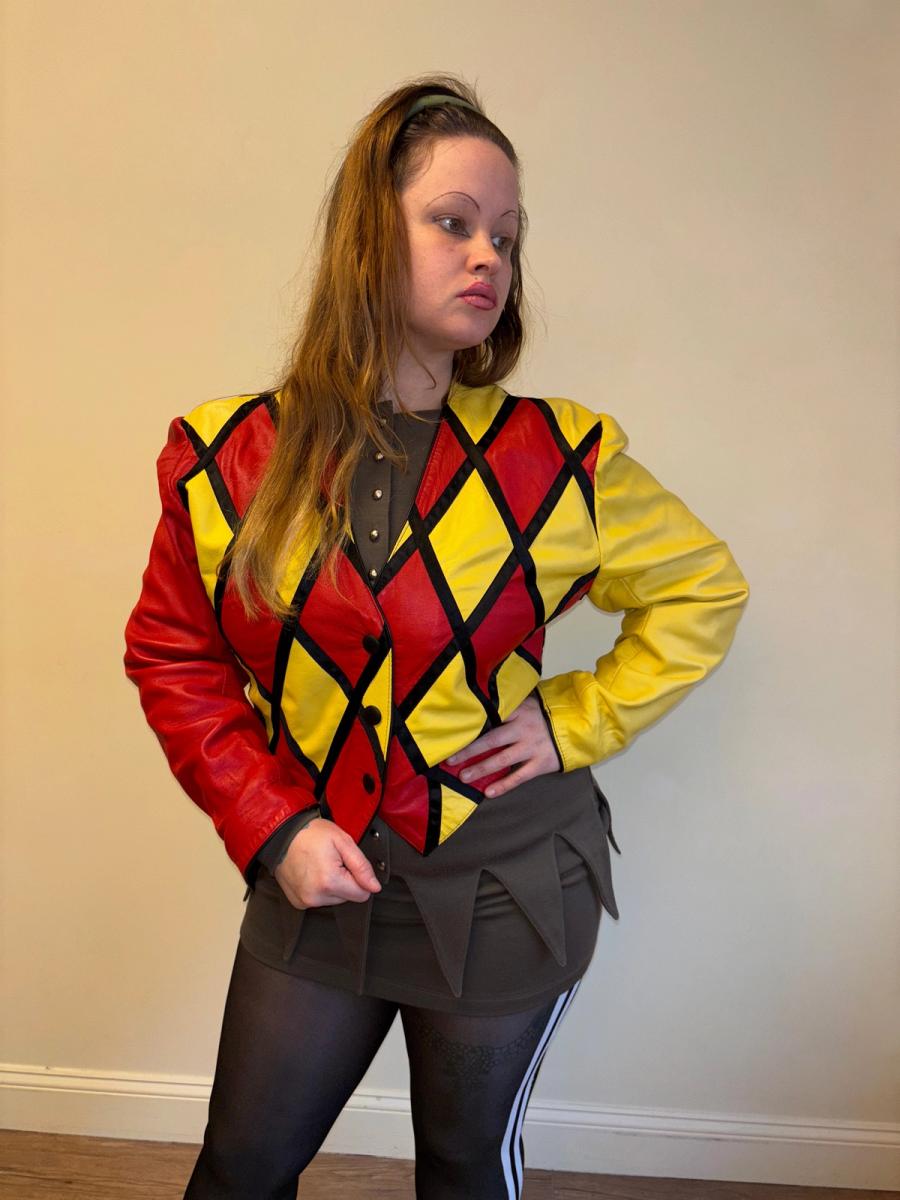 Scussi Gianfranco Harlequin Leather Jacket  product image