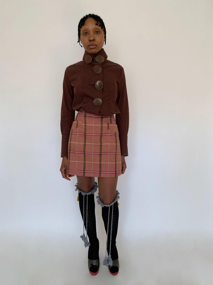 90s Vivienne Westwood Pink Tartan Mini Skirt product image