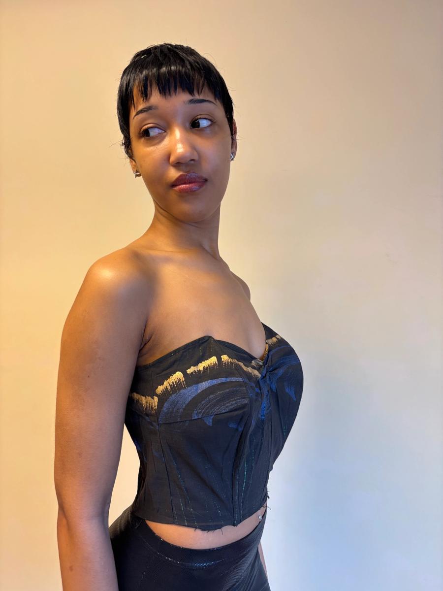 1950s Hand Painted Bodice product image